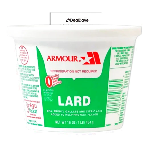 Deal Dave Armour Lard 1lbs, 0 Trans Fat