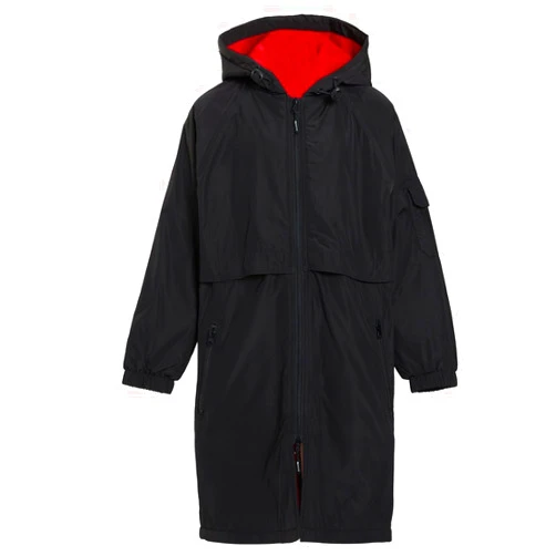 Sporti Youth Swim Parka with Comfort Plush Fleece Lining, Multi Pocket Zipper - Water Resistant Swim Coats for Boys & Girls