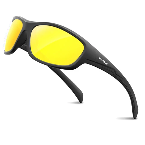 RIVBOS Night Vision Driving Glasses Anti Glare HD Yellow Tinted Sunglasses for Men Women
