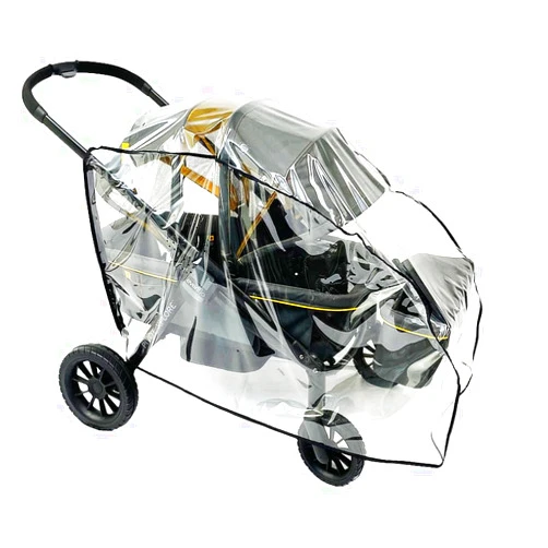 SASHA'S Rain and Wind Cover for Evenflo Pivot Xplore All-Terrain Stroller Wagon, Clear Design, Ventilation Holes, Maximum Coverage (Stroller not Included) Made in USA