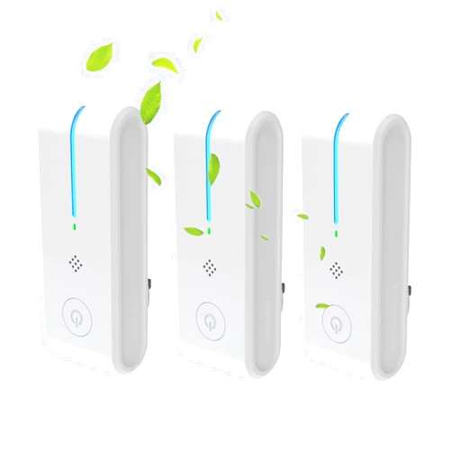 SAIMLOVE Pure Air - 3 Units-Mini Home Plug-in Air Purifier,Ionizer, Power Saving, Silent Suitable Portable for home, bathroom, living room, bedroom, hotel, pet room, toilet（White)
