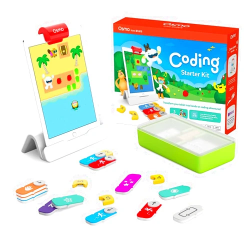 Osmo - Coding Starter Kit for iPhone & iPad-3 Educational Learning Games-Ages 5-10+ Learn to Code, Basics Puzzles-STEM Toy-Logic, Fundamentals(Osmo iPad/iPhone Base Included)