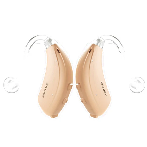 ARPTUR Hearing Aid for Seniors and Adults,Easy to Operate Hearing Amplifier with Volume Adjustment,16-Channel BTE Sound Amplifier,120hr Battery Life,Suitable for Both the Left and Right Ears(BW-Double)