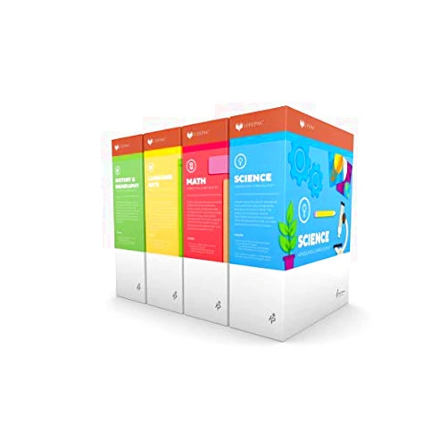 Alpha Omega Publications New Lifepac Grade 2 AOP 4-Subject Box Set (Math, Language, Science & History / Geography, Alpha Omega, 2nd GRADE, HomeSchooling CURRICULUM, New Life Pac [Paperback]