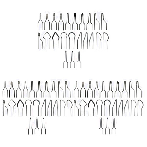 COHEALI 69 PCS Professional Pyrography Replacement Tips for Burning Wood Wire Tips for Burning Wood Replacement Pyrography Wire Tip Kit, Silverx3pcs