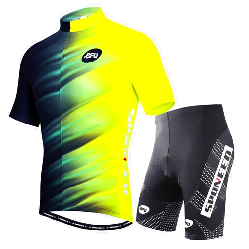 sponeed Cycling Jersey Short Sleeve Suits Men Bike Clothing Road Bicycle Shorts Padded Outfits