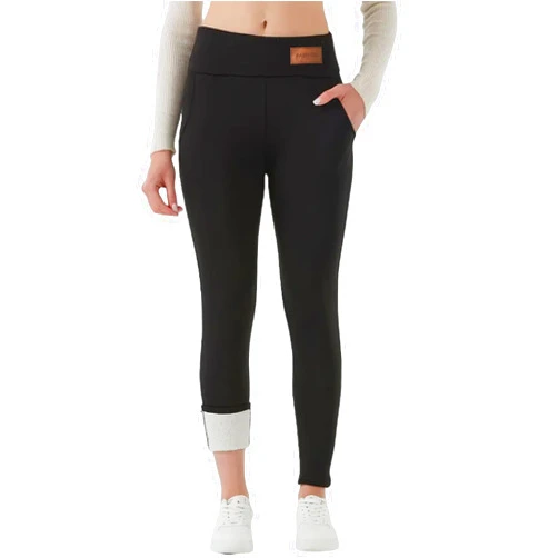 JIA QING YAN Winter Sherpa Fleece Lined Leggings with Pockets for Women,High Waist Stretchy Thick Cashmere Leggings