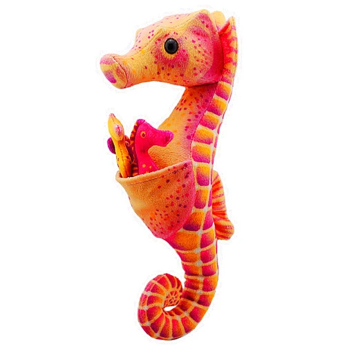 Wild Republic Seahorse Plush, Stuffed Animal, Plush Toy, Gifts for Kids, w/ babies 11.5 inches, Multicolor, 12