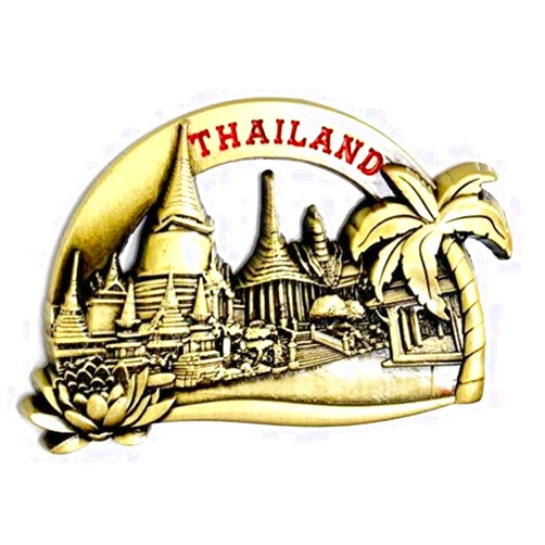 Designus Thailand Metal Fridge Magnet Unique Design Home Kitchen Decorative Travel Holiday Souvenir Gift, Stick Up Your Lists, Photos on Your Refrigerator