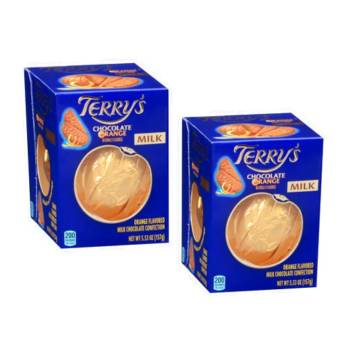 Smiling Sweets Terry's Milk Chocolate Orange - 5.53oz - Pack of 2 - Great tasting chocolate with an added twist of orange flavor - Perfect for sharing - Break apart and enjoy