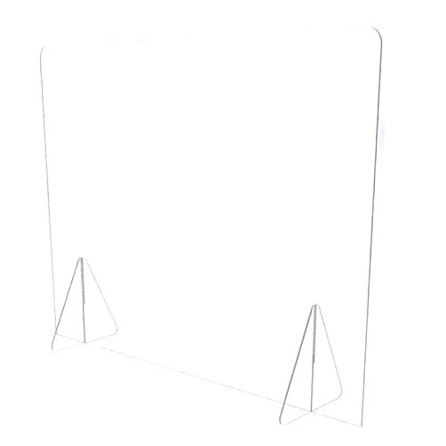 OOOFFFFFFFF Clear Reception Protective with Small Opening Sneeze Guard Panel 1/4” Thick Acrylic Protection Shield for Nail Salons/Retail Stores/Cashiers 60x80cm (40x40cm)