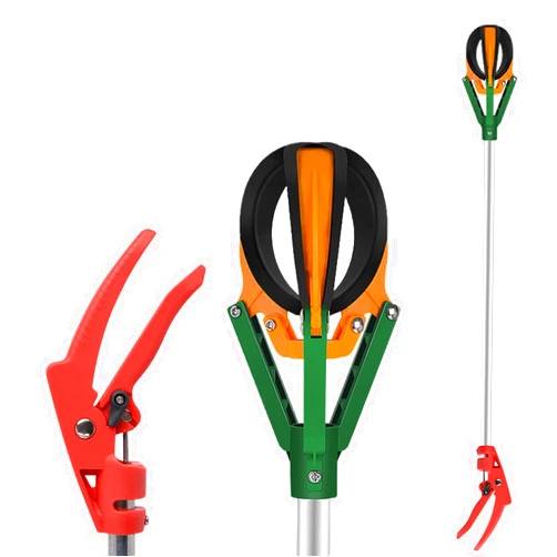 PAPERGAN Fruit Picker with Retractable Pole and Three Claws - Plastic Handles for Gentle Picking of Fruit. Suitable for High-Altitude Fruits Such as Apples and Pears. (Length 1.5m,5ft)