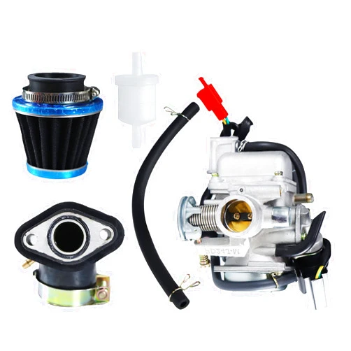 Dibanyou 150cc Carburetor for GY6 4 Stroke Engines Electric Choke Motorcycle Scooter 152QMJ 157QMI with Air Filter Intake Manifold