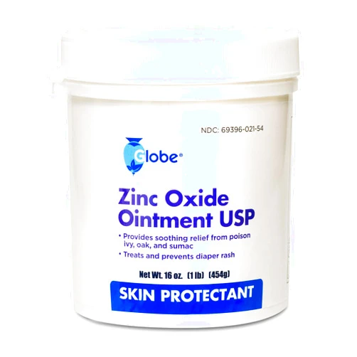 Globe 16 oz Globe Zinc Oxide 20% Skin Protectant Barrier Ointment, Treatment for Diaper Rash, Relief From Poison Ivy, Sumac & Oak, Protects From Wetness, Protects Chafed Skin