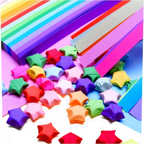 Mluchee 1000 Sheets Origami Stars Paper 27 Colors Strips Double Sided Lucky Colorful Star Decoration Folding Paper for Gifts Arts Crafting Supplies, School Teaching, DIY Projects