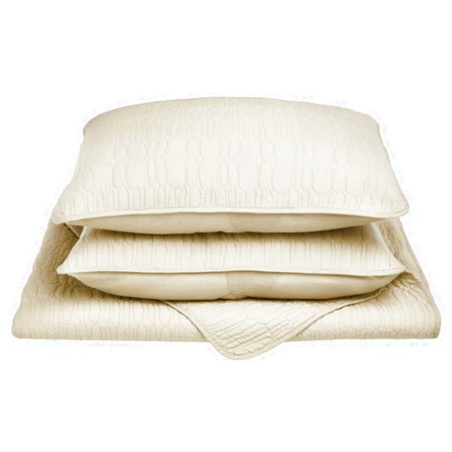 Superior 100% Cotton, Soft, 3-Piece Full/Queen Mckinley Quilt Set, Ivory