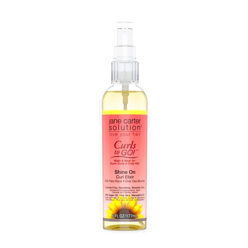 Jane Carter Solution Curls to Go Shine On Curl Elixir (6oz) - Nourishing, Reduce Frizz