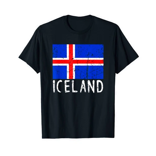 Iceland Flag Heritage Clothing & Gifts Icelandic Flag Of Iceland Distressed Patriotic Icelander T-Shirt