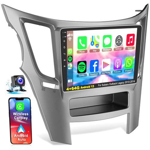 Focarado 4G+64G Android 13 Car Radio for 2010-2014 Subaru Outback Legacy Radio, 9 Inch Touchscreen Outback Legacy Stereo Support Wireless Carplay/Android Auto/GPS/Bluetooth/Back-up Camera/FM/SWC
