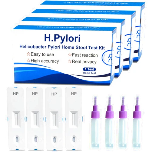 Atifer H Pylori Test Kit, 4 PCS Helicobacter Pylori Stool Test Kits at Home, H. Pylori Test H-Pylori Stool (Antigen) Self-Test for Home Use, Results in 10-15 Minutes