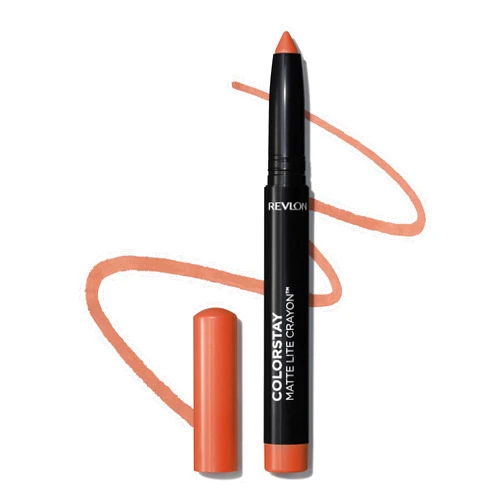 REVLON ColorStay Matte Lite Crayon Lipstick with Built-in Sharpener, Smudge-proof, Water-Resistant Non-Drying Lipcolor, 001 Tread Lightly, 0.049 oz