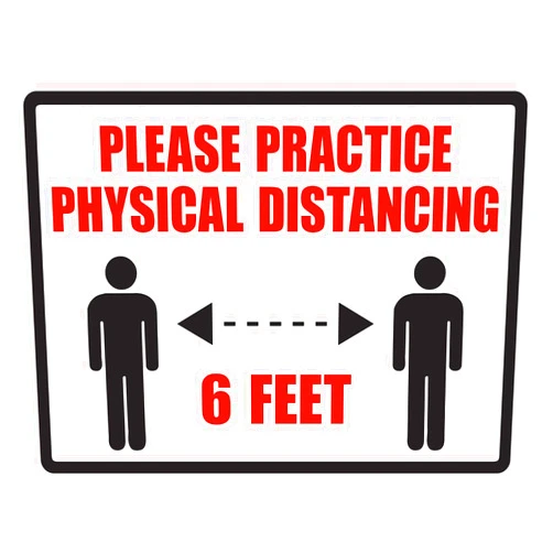 Hillman 843864 Practice Physical Distancing Sign (4