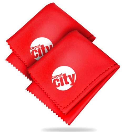 Circuit City (2 Pack) Circuit City Premium Microfiber Cleaning Cloths for Tablets, Cell Phones, Laptops, LCD TV Screens, Lenses, and More (Red)