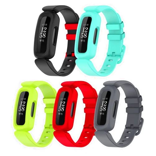 Lyforaz Bands Compatible with Fitbit Ace 3 for Kids, Soft Silicone Waterproof Bracelet Accessories Sports Watch Strap Wristbands Replacement for Fitbit Ace 3 Girls Boys