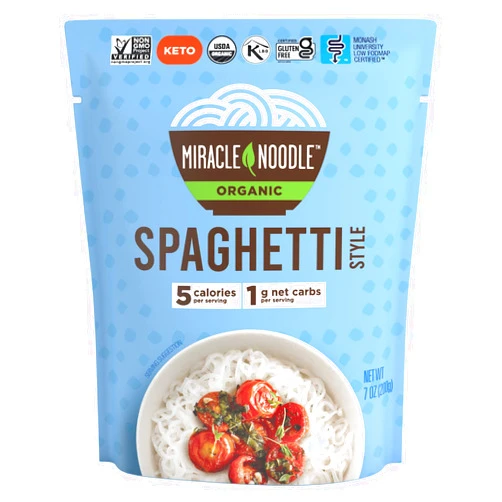 Miracle Noodle - Ready To Eat Organic Spaghetti Keto, Vegan, Gluten Free, Low Carb Rice, Low Calorie Rice, Soy Free - 7 Oz, 6-Pack