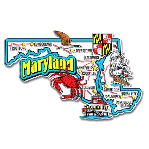 Classic Magnets Maryland Jumbo State Magnet by Classic Magnets, 4.8