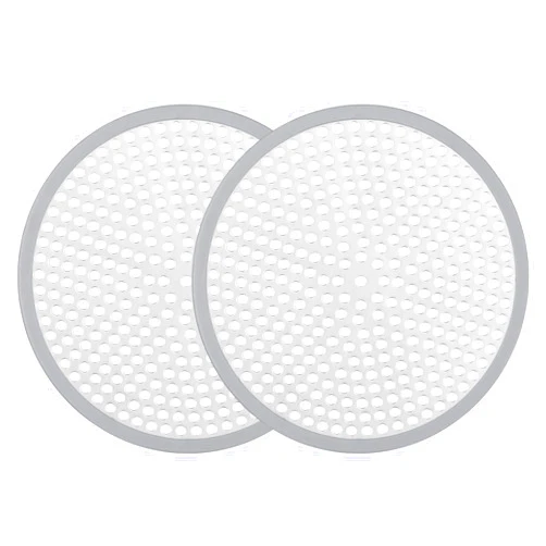 Ohtomber Shower Drain Hair Catcher - 2PCS 4.72” Shower Stall Sink Drain Cover Strainer, Stainless Steel Bathtub Hair Trap Stopper, Bathroom Floor Drain Hair Filter Screen Protector with Silicone Rim