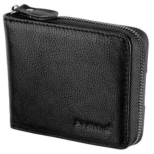 Admetus Men's Zipper Wallet Leather Bifold Wallets Slim RFID Blocking Zip Around Credit Card Holder Compact Small Wallet