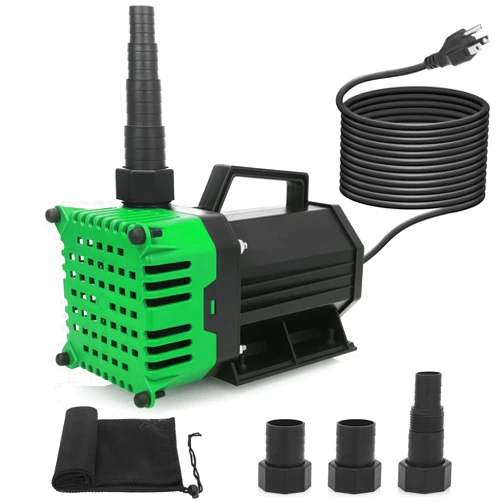 BARST 4500GPH 300W Submersible Water Pump Outdoor Pond Pump with 25ft Power Cord & Pump Barrier Bag High Lift Fountain Pump for Aquarium Waterfall Koi Fish Tank