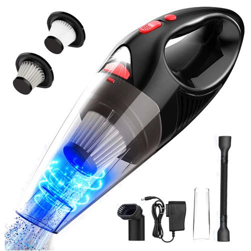 Simonseason Handheld Vacuum Cleaner 6.5KPA Cordless Car Vacuum Cleaner Portable&Lightweight Small Hand Held Vacuum Cleaner Rechargeable Hand Vac with LED Light for Home Pets Hair Cleaning Wet&Dry Use