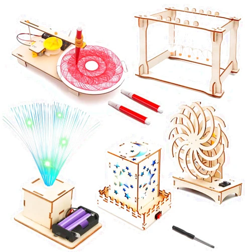 Wzzkppa STEM Toys Wooden Building Kit for Kids Ages 8-12,Physics Science Wood Craft Set for Kids,DIY Science Building Projects for 6-8 with Hands-on Learning Activities-Educational Science Craft Model Kit