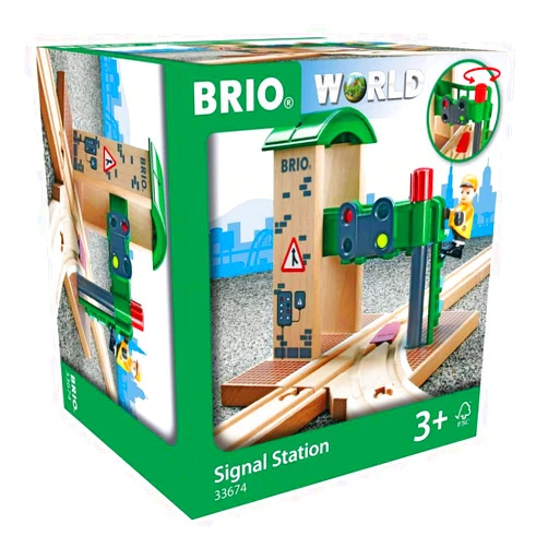 BRIO World - 33674 Signal Station | 2 Piece Toy Train Accessory for Kids Ages 3 and Up