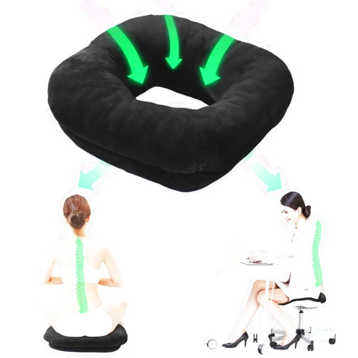 Sajeure Donut Pillow Seat Cushion for Tailbone Pain Relief, Two-Tier Design Tailbone Pain Relief Cushion for Hemorrhoids, Sedentary, Pregnancy, Bed Sores, Seat Cushions for Office Chair, Long Driving, Black