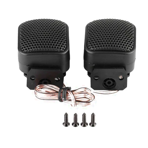 Fydun Loudspeaker 2pcs Car Small Speaker for Audio Music Tweeter Loudspeaker 500W Highly Sensitive Low Power for Audio Speaker (Black)