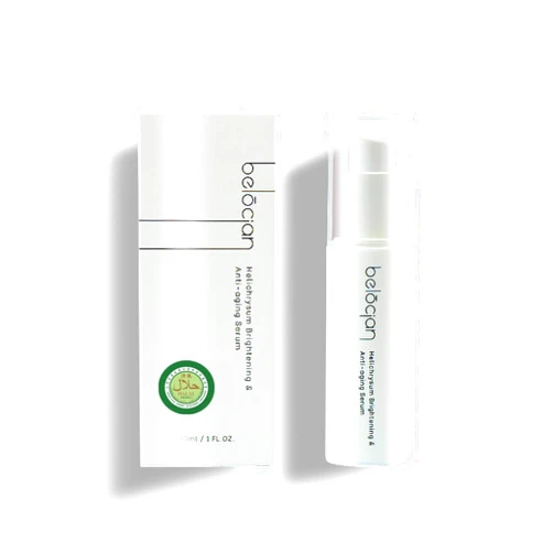 Belōcian Belocian Helichrysum Brightening & Anti-aging Face Serum 1 Fl OZ (30ml), Rejuvenate Skin Energy, Smoothen fine lines, Avoid Dryness and Tightness, Halal Certified