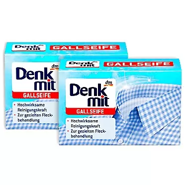 DENKMIT Gall SOAP for SPOT Treatment - for targeted Stain Treatment, 2 pcs x100 g | Germany