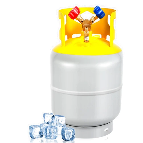 FAHKNS 30 LB Refrigerant Recovery Tank HVAC Freon Refrigerant Cylinder Tank can for R12 R22, R134A, R410A etc Refrigerant with 1/4 SAE Y Valve Liquid/Vapor Reclaim Tank Reusable