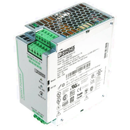 Phoenix Contact QUINT-PS/1AC/24DC/10 2866763 Power Supply, 24Vdc, 10A, 100-240VAC