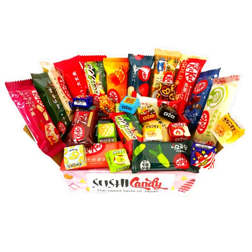 SUSHICANDY The Sweet taste of Japan 30 Japanese KiKat & Tirol Variety Pack Assortment (GIFT BOX)