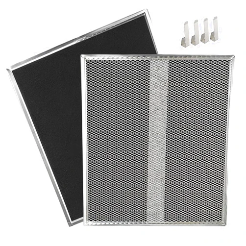 Gertrdti S97020466 Range Hood Non-Ducted Filter Replacement, Compatible with Broan HPF30 Charcoal Filter Type XC, For Broan-Nutone Series Range Hood Filter, Traps Odors & Grease(with Clips)-2 Pack