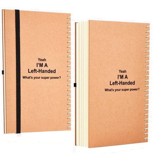 Jutom 2 Pcs Left Handed Notebooks 5 x 8 Inches Small Lefty Spiral Notebooks Wire Bound Notebooks 100 Pages College Ruled Lefty Spiral Journal School Supplies Gifts, Hard Cover