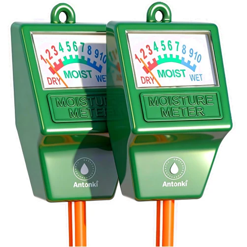 Antonki 2 Pack Soil Moisture Meter, Plant Water Meter for Gardening,Farming, Soil Tester Hygrometer Sensor for Indoor Outdoor House Plants, Flower, Lawn- No Battery Required
