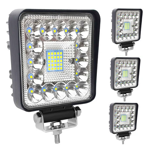 MUVKQC LED Tractor Lights,4.5INCH 123W LED Spot Lights for Truck,4pcs 10000lm 12V 24V Square LED Work Light Offroad Lights for Boats Trailer ATV UTV SUV RV OTR