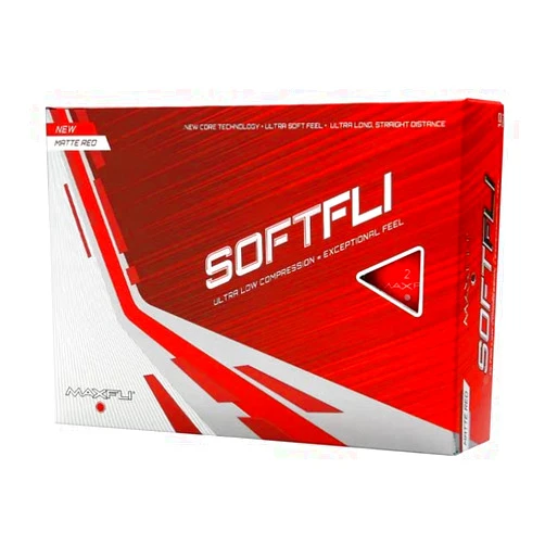 Maxfli Softfli Matte Golf Balls Red - Longer Distance-Ultra-Low Compression for an Exceptionally Soft Feel