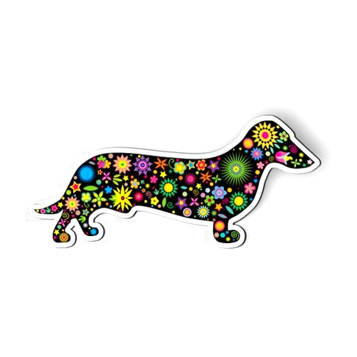 GT Graphics Express Dachshund Dog Floral - 5