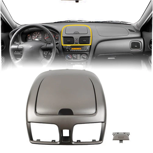 Dasbecan Center Dash A/C Outlet Air Vent Panel Compatible with 2000-2006 Nissan Sentra Cubby Storage Replaces# 682605M002 Gray